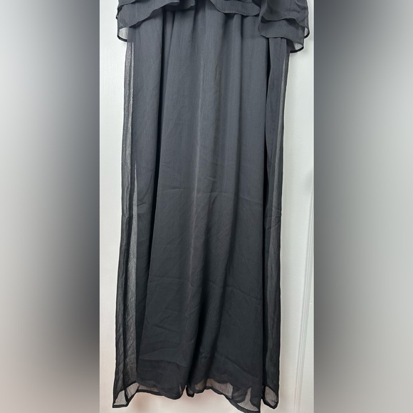 Motherhood Maternity Black Ruffled Halter Neck Maxi Dress - Picture 8 of 8
